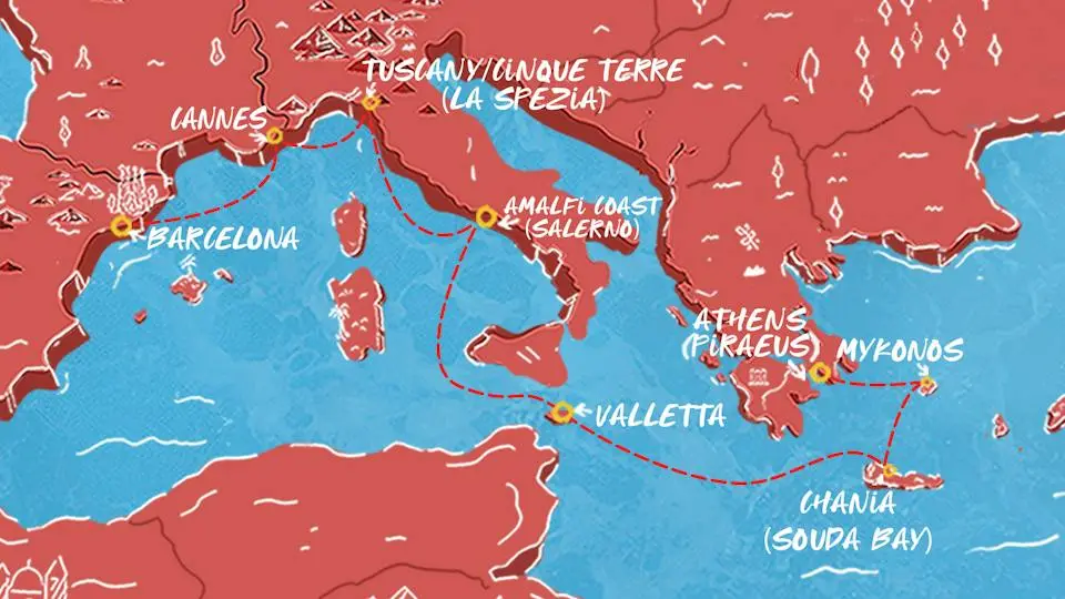 10-Nights -Mediterranean: Barcelona to Athens Summer Cruise