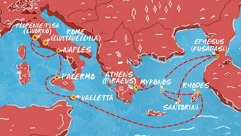12-Night Rome to Athens Cruise | One-Way Med Cruise