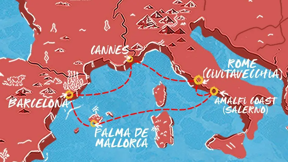 6-Nights - Italy, French Riviera & Spain Summer Cruise