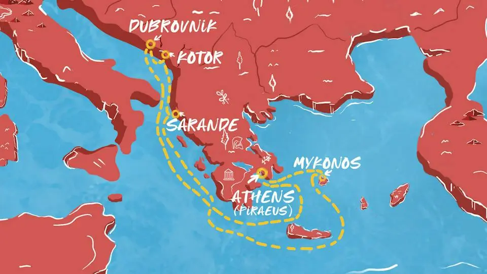 7-Night Cruises from Athens to Croatia, Albania, & Mykonos