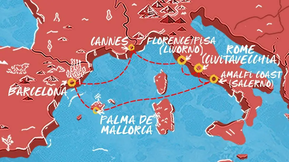 7-Nights - Italy, French Riviera & Spain Summer Cruise