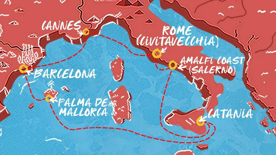 7-Nights - Italy, French Riviera & Spain Summer Cruise