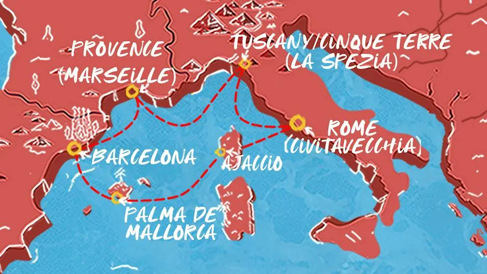 7 Nights - Italy, French Riviera & Spain Summer Cruise