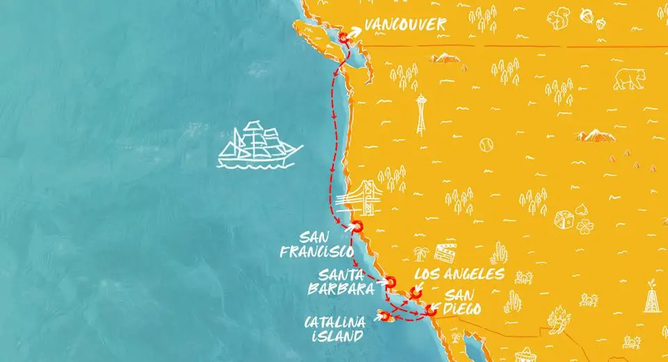 8-Night One way Cruise from Vancouver to Los Angeles