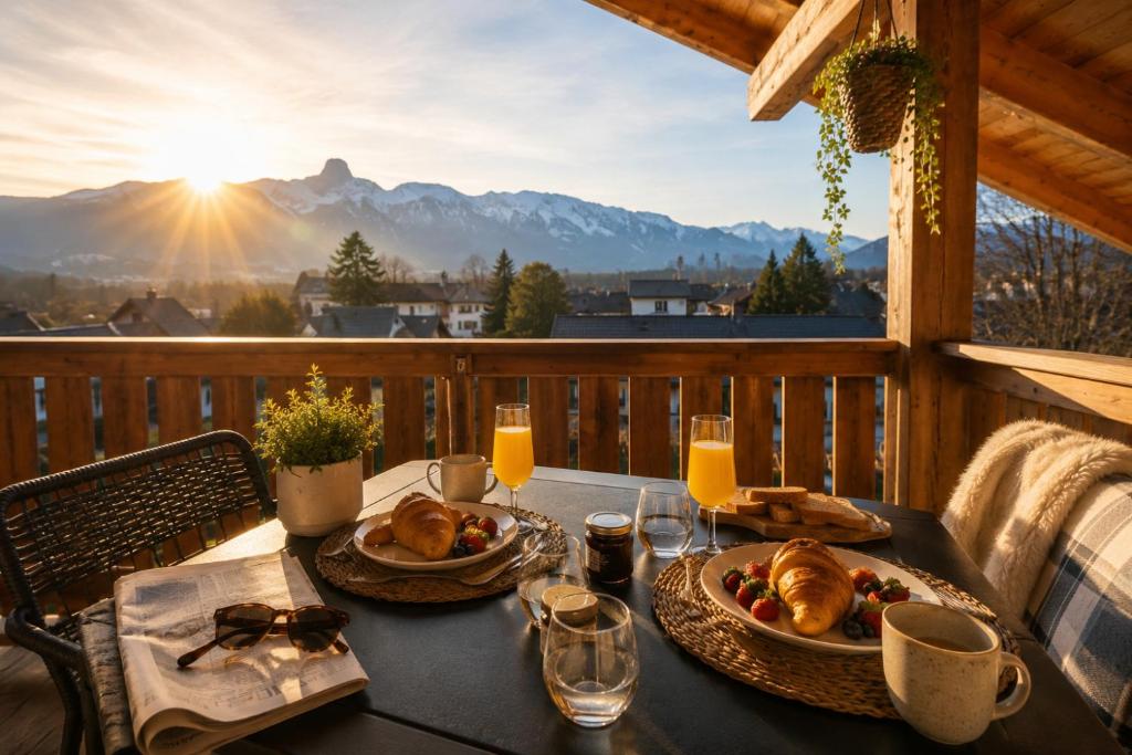 Modernes Apartment mit Alpenblick